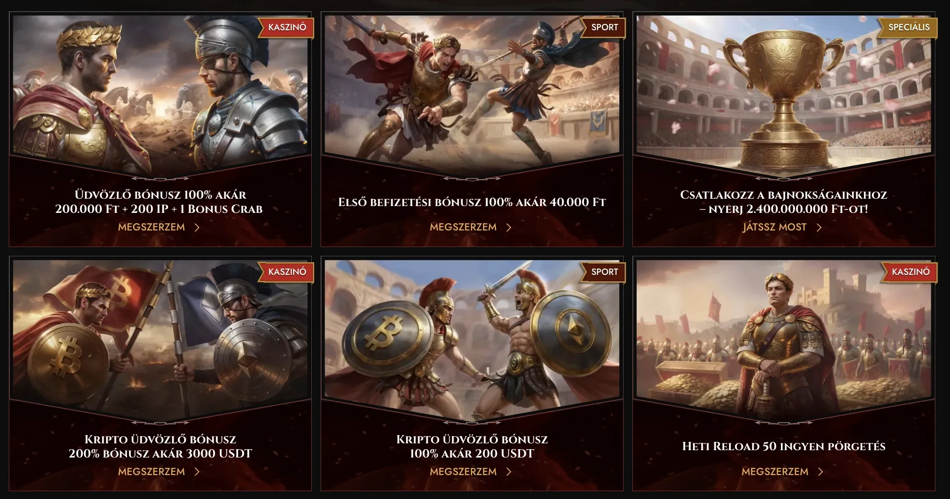 Legiano Casino Promóciók